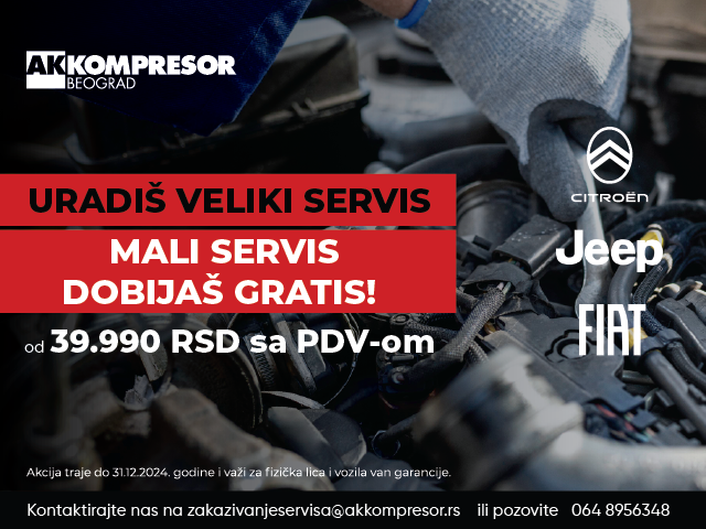 Uradi veliki servis mali dobiješ gratis